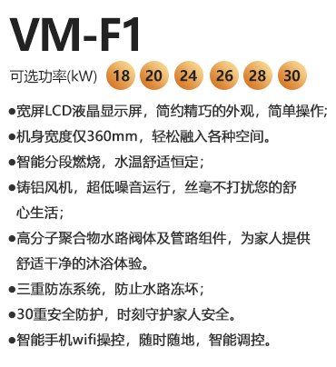瑞馬VM-F1系列燃氣壁掛爐