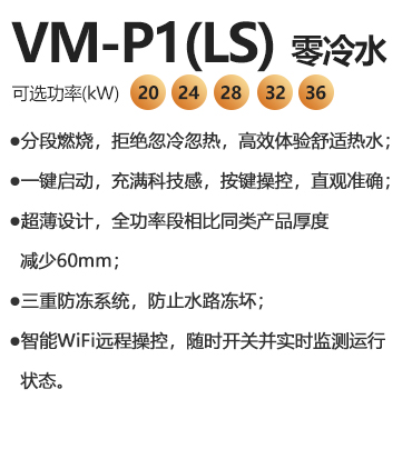 瑞馬VM-P1（LS）零冷水燃氣壁掛爐